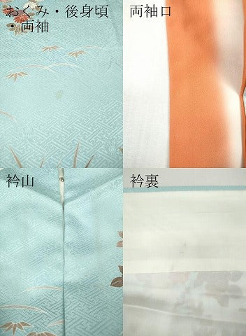 平和屋着物●訪問着　風景草花文　金彩　正絹　逸品　CABI9658ut