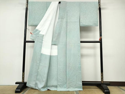 平和屋着物●上質な小紋　作家物　草花地紋　霞文　暈し染め　正絹　逸品　CABI9660ut