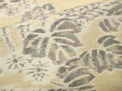 平和屋着物●上質な紬　草花文　正絹　逸品　CABI9668ut