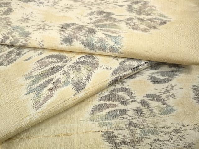 平和屋着物●上質な紬　草花文　正絹　逸品　CABI9668ut