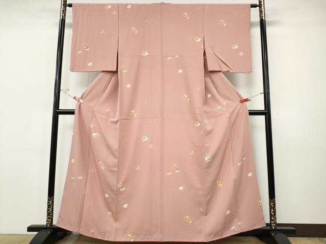 平和屋着物●上質な小紋　舞葉文　正絹　逸品　CABI9669ut