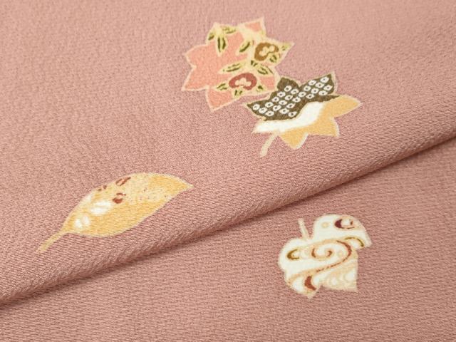 平和屋着物●上質な小紋　舞葉文　正絹　逸品　CABI9669ut