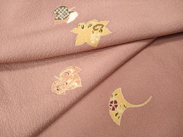 平和屋着物●上質な小紋　舞葉文　正絹　逸品　CABI9669ut
