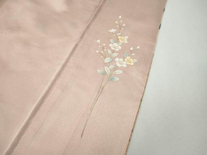平和屋着物●中国三大刺繍　スワトウ刺繍　訪問着　雪輪枝花文　暈し染め　金彩　正絹　逸品　CABI9671ut