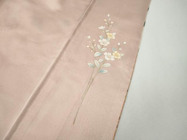 平和屋着物●中国三大刺繍　スワトウ刺繍　訪問着　雪輪枝花文　暈し染め　金彩　正絹　逸品　CABI9671ut