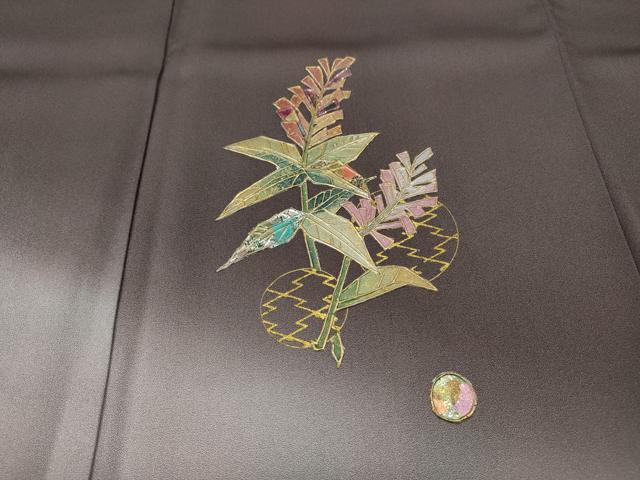 平和屋着物○訪問着 草花文 暈し染め 金彩 正絹 逸品 CABI9673ut
