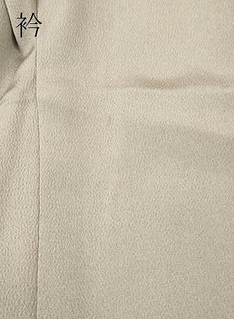 平和屋着物●松尾光琳　色無地　枯野色　鬼しぼ縮緬　正絹　逸品　CABI9674ut