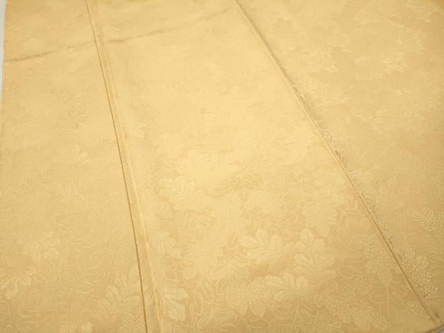 平和屋着物●上質な色無地　舞葉地紋　杏色　正絹　逸品　CABI9675ut