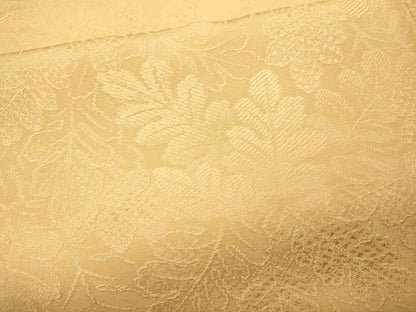 平和屋着物●上質な色無地　舞葉地紋　杏色　正絹　逸品　CABI9675ut