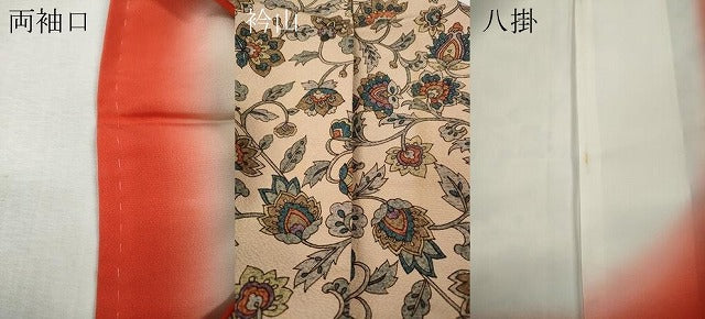 平和屋着物●上質な小紋　更紗花唐草文　正絹　逸品　CABI9679ut