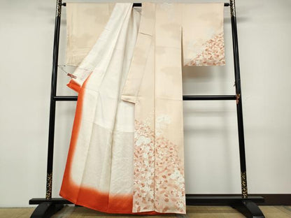 平和屋着物●訪問着　枝花文　正絹　逸品　CABI9681ut