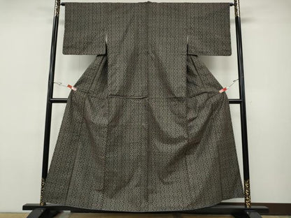 平和屋着物●本場大島紬　7マルキ　吉祥間道　正絹　逸品　CABI9683ut