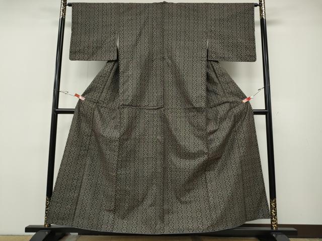 平和屋着物●本場大島紬　7マルキ　吉祥間道　正絹　逸品　CABI9683ut