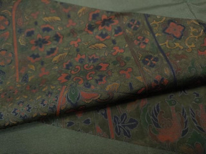 平和屋着物●訪問着　本場染大島紬　更紗花文　正絹　逸品　CABI9685ut