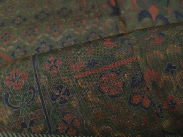 平和屋着物●訪問着　本場染大島紬　更紗花文　正絹　逸品　CABI9685ut