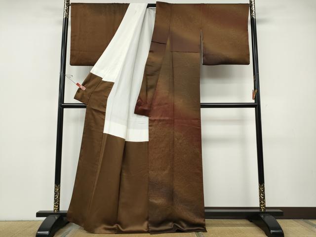 平和屋着物●訪問着　刺繍　草花文　暈し染め　正絹　逸品　CABI9686ut