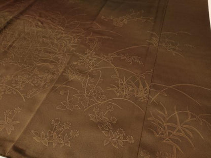 平和屋着物●訪問着　刺繍　草花文　暈し染め　正絹　逸品　CABI9686ut