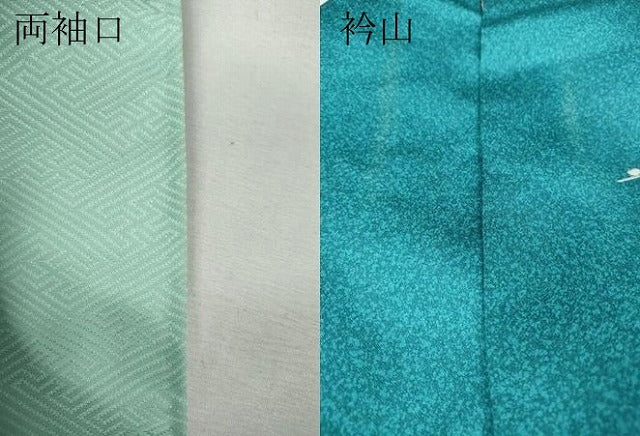 平和屋着物●訪問着　水車飛鳥草花文　たたき染め　金彩　正絹　逸品　CABI9689ut