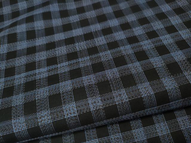 平和屋着物●本場大島紬　格子柄　正絹　逸品　CABI9690ut