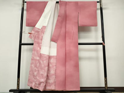 平和屋着物●染色作家　斉藤三才　小紋　霞文　暈し染め　正絹　逸品　CABI9694ut