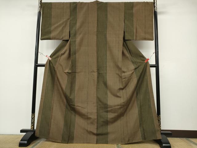平和屋着物●上質な紬　間道　正絹　逸品　CABI9696ut