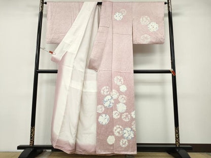 平和屋着物●訪問着　刺繍　草花丸文　正絹　逸品　CABI9698ut