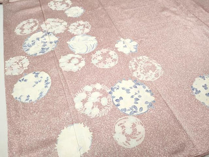 平和屋着物●訪問着　刺繍　草花丸文　正絹　逸品　CABI9698ut