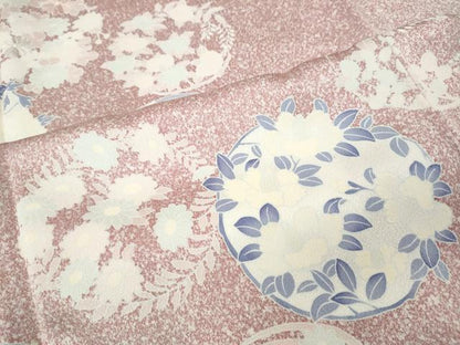 平和屋着物●訪問着　刺繍　草花丸文　正絹　逸品　CABI9698ut
