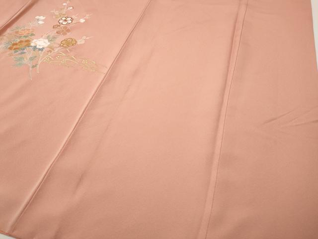 平和屋着物●訪問着　籬露芝花文　暈し染め　金彩　正絹　逸品　CABI9700ut