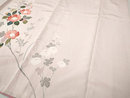 平和屋着物●訪問着　友禅　枝花文　暈し染め　正絹　逸品　CABI9707ut