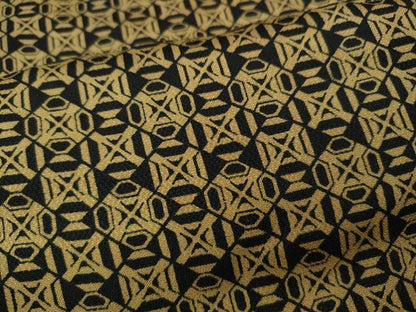 平和屋着物●上質な小紋　幾何学文様　黒地　正絹　逸品　CABI9708ut
