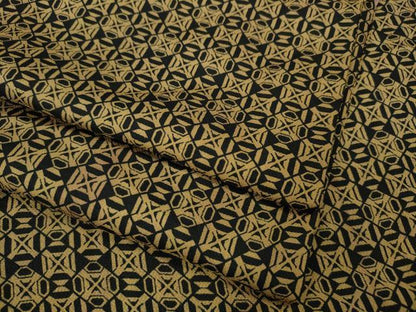 平和屋着物●上質な小紋　幾何学文様　黒地　正絹　逸品　CABI9708ut