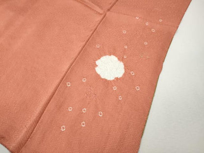 平和屋着物●訪問着　絞り　刺繍　花籠文　正絹　逸品　CABI9712ut