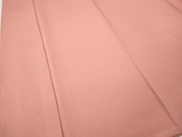 平和屋着物●上質な色無地　薄紅色　正絹　逸品　CABI9714ut