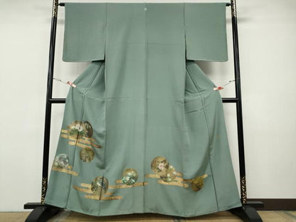 平和屋着物●豪華色留袖　作家物　エ霞花鳥丸文　金彩　正絹　逸品　CABI9718ut