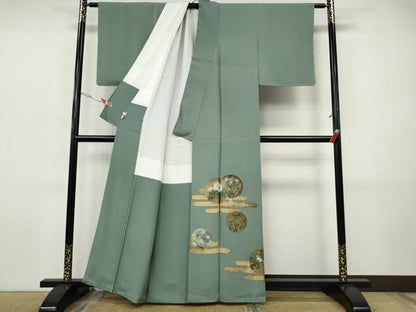平和屋着物●豪華色留袖　作家物　エ霞花鳥丸文　金彩　正絹　逸品　CABI9718ut