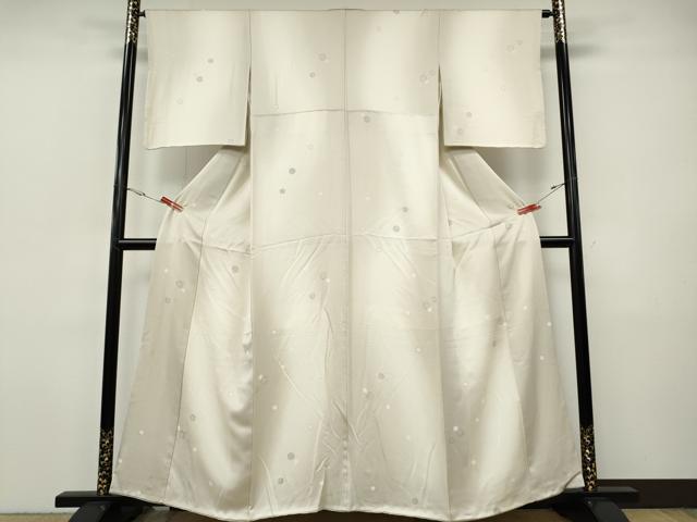 平和屋着物●上質な小紋　雪輪文　暈し染め　正絹　逸品　CABI9719ut