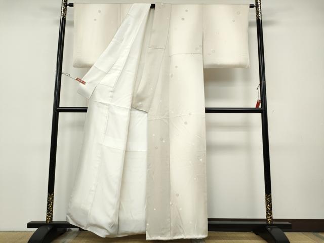 平和屋着物●上質な小紋　雪輪文　暈し染め　正絹　逸品　CABI9719ut