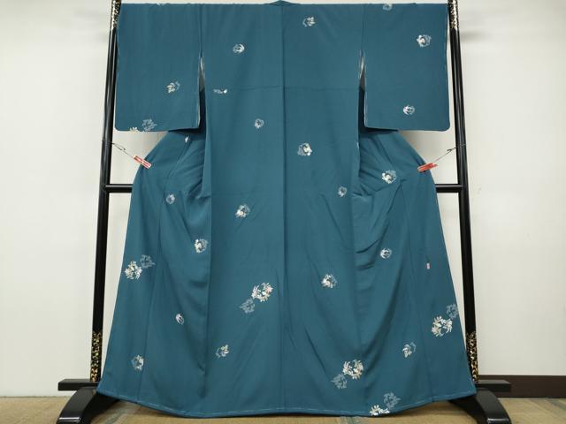 平和屋着物●京加賀友禅　百貫石峰　小紋　草花丸文　正絹　逸品　未使用　CABI9720ut