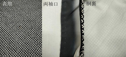 平和屋着物●大変加工の良い総絞り小紋　黒地　正絹　逸品　CABI9721ut