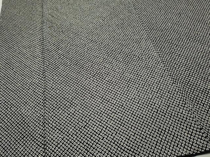平和屋着物●大変加工の良い総絞り小紋　黒地　正絹　逸品　CABI9721ut