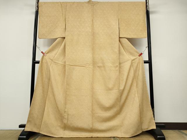 平和屋着物●大変加工の良い総絞り小紋　正絹　逸品　CABI9722ut