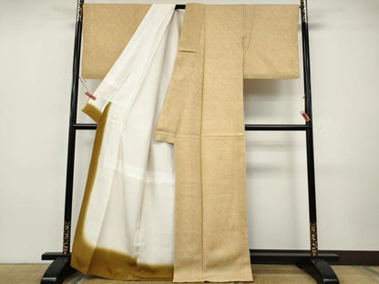 平和屋着物●大変加工の良い総絞り小紋　正絹　逸品　CABI9722ut