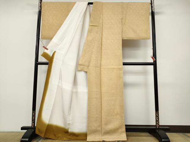 平和屋着物●大変加工の良い総絞り小紋　正絹　逸品　CABI9722ut