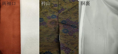 平和屋着物●本場大島紬　舞花文　正絹　逸品　CABI9723ut