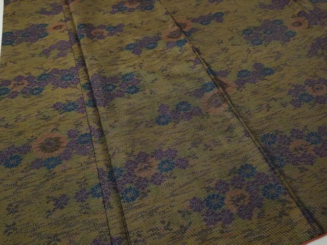 平和屋着物●本場大島紬　舞花文　正絹　逸品　CABI9723ut