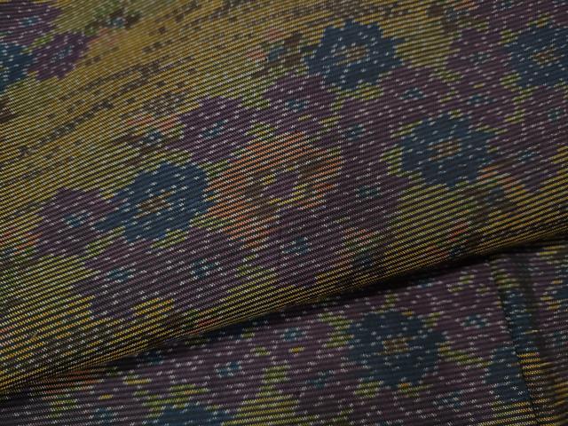 平和屋着物●本場大島紬　舞花文　正絹　逸品　CABI9723ut