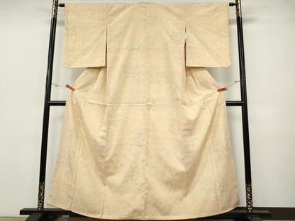 平和屋着物●本塩沢　110亀甲　花唐草文　正絹　逸品　CABI9725ut