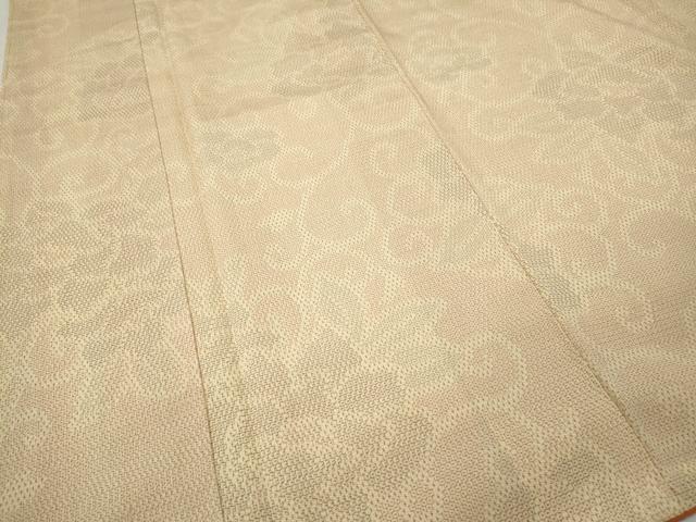 平和屋着物●本塩沢　110亀甲　花唐草文　正絹　逸品　CABI9725ut