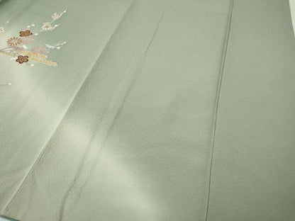 平和屋着物●訪問着　エ霞草花文　暈し染め　金彩　鈴乃屋扱い　正絹　逸品　CABI9726ut